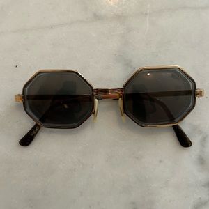 Vintage Octagon Gold Sunglasses Made in France